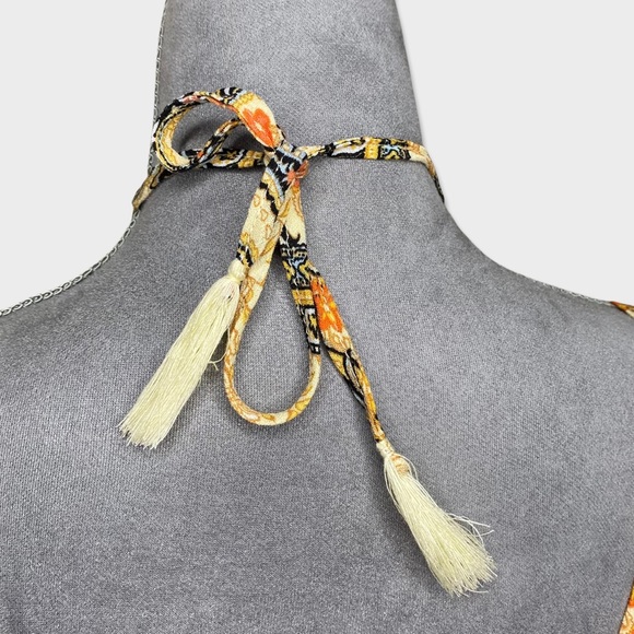 Cupcakes + Cashmere Golden Paisley Blouse Sz XS - Picture 6 of 16